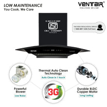 Load image into Gallery viewer, Commander BLDC 90 Super Silent Smart Autoclean Chimney (90 cm, 9 Speed Controls, BLDC Technology, 1550 m3/hr)