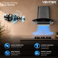 Load image into Gallery viewer, Speed 5G BLDC 60 Voice Enabled Silent Smart Autoclean Chimney (60 cm, 9 Speed Controls, BLDC Technology, 1890 m3/hr)