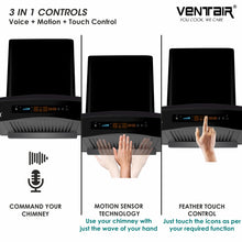 Load image into Gallery viewer, Bharat 5G Music 60 - Voice Enabled Smart Auto Clean Chimney (In-built Bluetooth, 60cm, 1500 m3h, 11° Baffle Filter)