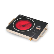 Load image into Gallery viewer, Ventair Infrared Cooktop Tej-3500 | Black | Crystal Glass Top Plate, Digital Display & Sensor Touch Controls For Frying Boiling Grilling | 1 Year Warranty