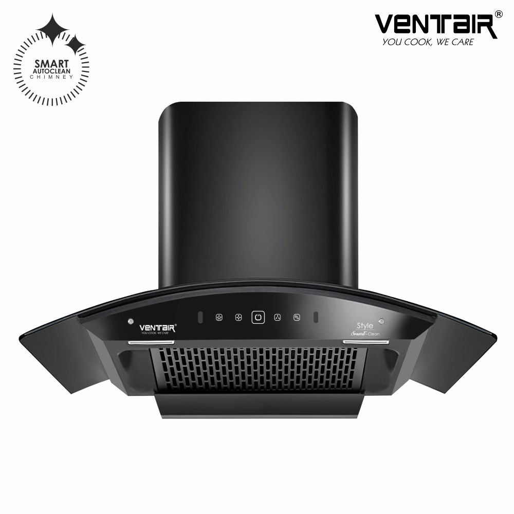 Style+ 75 Smart Auto Clean Chimney (Motion Sensor, 75cm, 1400 m3h