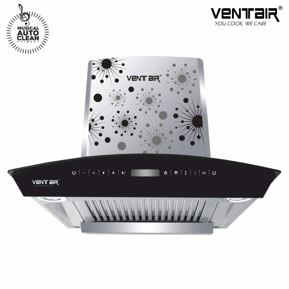 Innova Music 60 Musical Smart Auto Clean Chimney (60cm,1200 m3h, Feather Touch Control, 11° Baffle Filter)