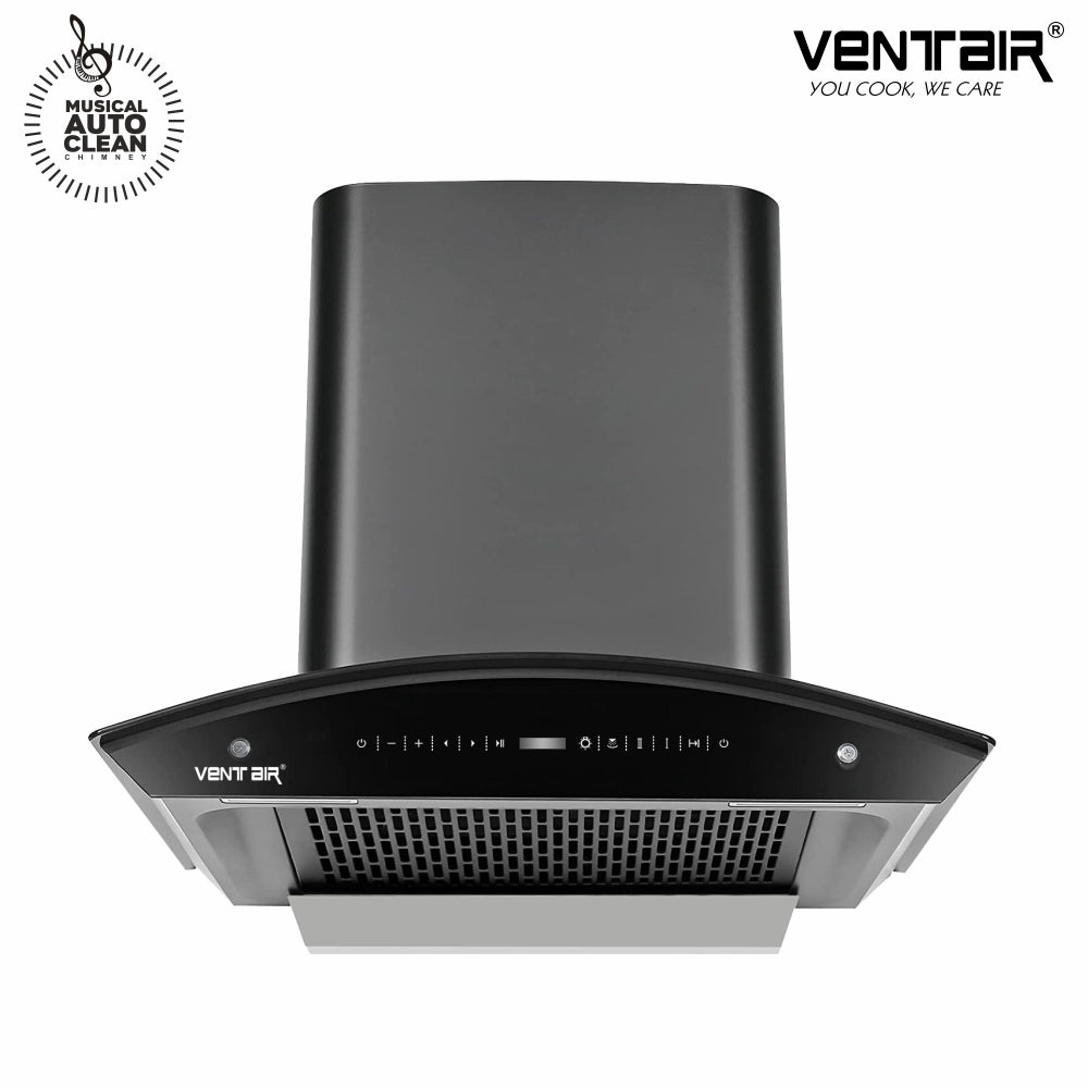 Simphony 60 Musical Smart Auto Clean Chimney (60cm, 1400 m3h, Radio and Bluetooth, Filterless)