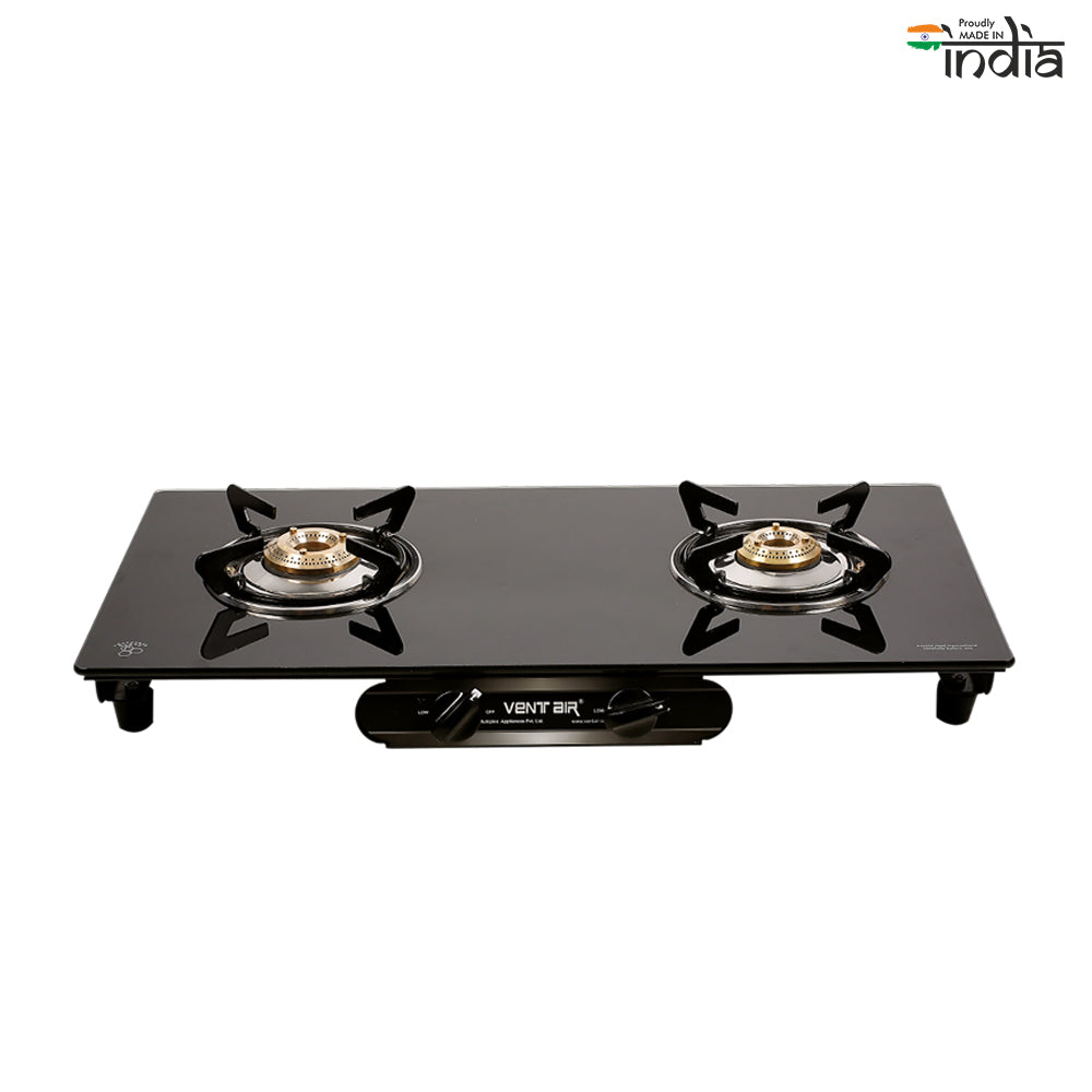 Ventair Unik 2B Frameless Glass Gas Stove (2 Burner) Best in India