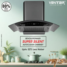 Load image into Gallery viewer, Quiet 90 BLDC Silent Smart Autoclean Chimney (90 cm, 9 Speed Controls, BLDC Technology, 1650 m3/hr)
