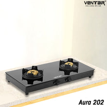 Load image into Gallery viewer, Aura 202 Glass Gas Stove (2 Burners)