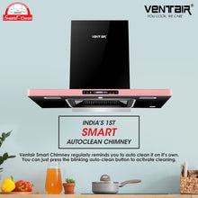 Load image into Gallery viewer, Rose Gold Auto Clean Chimney (Motion Sensor, 90cm,1600 m3h, Reversed Baffle Filter)