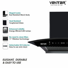 Load image into Gallery viewer, Auto Prince BLDC Silent Smart Autoclean Chimney (60 cm, 9 Speed Controls, BLDC Technology, 1500 m3/hr)