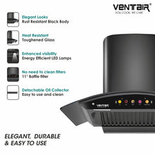 Load image into Gallery viewer, Innova 90 Smart Auto Clean Chimney (Motion Sensor, 90cm, 1400 m3h, 11° Baffle Filter)