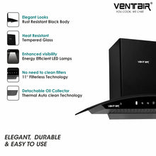 Load image into Gallery viewer, Indigo 75 Smart Auto Clean Chimney (Motion Sensor, 75cm, 1400 m3h, 11° Filterless Technology)