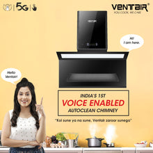 Load image into Gallery viewer, Seven Eleven Voice Enabled Chimney (Smart Auto Clean , 90cm,1600 m3h, Filterless)