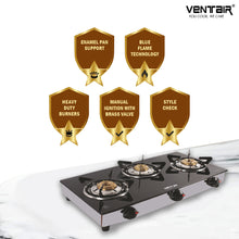 Load image into Gallery viewer, TCH 302 Glass Gas Stove (3 Burner)