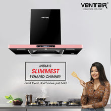 Load image into Gallery viewer, Rose Gold Auto Clean Chimney (Motion Sensor, 90cm,1600 m3h, Reversed Baffle Filter)