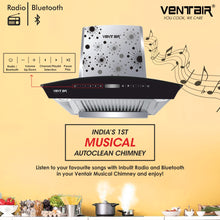 Load image into Gallery viewer, Innova Music 60 Musical Smart Auto Clean Chimney (60cm,1200 m3h, Feather Touch Control, 11° Baffle Filter)
