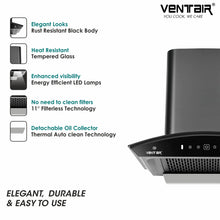 Load image into Gallery viewer, Orchid 3G 60 Smart Auto Clean Chimney (Motion Sensor, 60cm, 1200 m3h, 11° Filterless)
