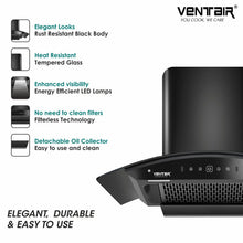 Load image into Gallery viewer, Style+ 90 Smart Auto Clean Chimney (Motion Sensor, 90cm, 1400 m3h, 11° Filterless Technology)