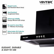 Load image into Gallery viewer, Fawn Auto Clean Chimney (Push Button Control, 60cm,1200 m3h, 11° Filterless)