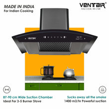 Load image into Gallery viewer, Silk 90 Smart Auto Clean Chimney (Motion Sensor, 90cm, 1400 m3h, 11° Filterless)