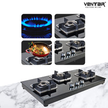 Load image into Gallery viewer, Ventair Glass Hobtop Trapezium 3B (3 Burners)
