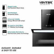 Load image into Gallery viewer, Seven Eleven Voice Enabled Chimney (Smart Auto Clean , 90cm,1600 m3h, Filterless)