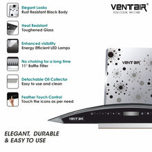 Load image into Gallery viewer, Innova Music 90 Musical Smart Auto Clean Chimney (Feather Touch Control, 90cm,1400 m3h,11° Baffle Filter)