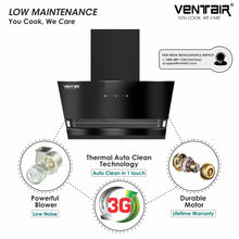 Load image into Gallery viewer, Gem 60 Inclined Smart Auto Clean Chimney (Motion Sensor, 60cm, 1400 m3h, Filterless)