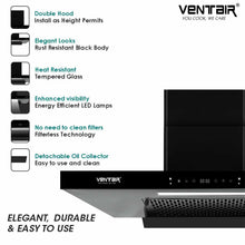 Load image into Gallery viewer, Gentle 90 BLDC Super Silent Smart Autoclean Chimney (90 cm, 9 Speed Controls, BLDC Technology, 1600 m3/hr)