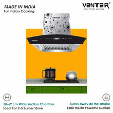Load image into Gallery viewer, Innova Music 60 Musical Smart Auto Clean Chimney (60cm,1200 m3h, Feather Touch Control, 11° Baffle Filter)