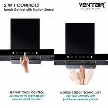 Load image into Gallery viewer, T11 90 Auto Clean Chimney (Motion Sensor, 90cm, 1250 m3h, 11° Filterless)