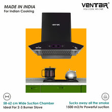 Load image into Gallery viewer, Speed 5G 60 DLX Voice Enabled Chimney (Motion Sensor, 60cm, 1500 m3h, Smart Auto Clean)