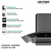 Load image into Gallery viewer, Quiet 90 BLDC Silent Smart Autoclean Chimney (90 cm, 9 Speed Controls, BLDC Technology, 1650 m3/hr)
