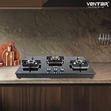 Load image into Gallery viewer, Ventair Glass Hobtop Trapezium 3B (3 Burners)