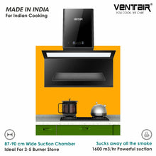 Load image into Gallery viewer, Seven Eleven Voice Enabled Chimney (Smart Auto Clean , 90cm,1600 m3h, Filterless)