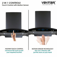 Load image into Gallery viewer, Elantra 90 Auto Clean Chimney (Motion Sensor, 90cm, 1250 m3h, Filterless Technology)