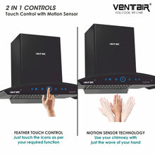 Load image into Gallery viewer, Pluto 90 Auto Clean Chimney (Motion Sensor, 90 cm, 1250 m3h, 11° Filterless Technology)