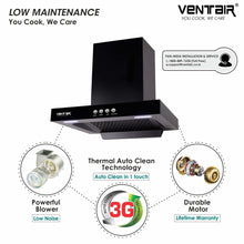 Load image into Gallery viewer, Fawn Auto Clean Chimney (Push Button Control, 60cm,1200 m3h, 11° Filterless)