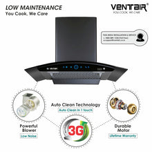 Load image into Gallery viewer, Elantra 90 Auto Clean Chimney (Motion Sensor, 90cm, 1250 m3h, Filterless Technology)