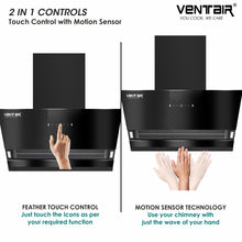 Load image into Gallery viewer, GEM 75 Inclined Smart Auto Clean Chimney (Motion Sensor, 75cm, 1500 m3h, Filterless)