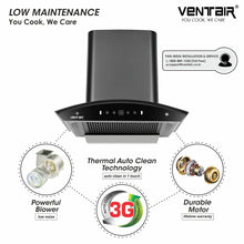 Load image into Gallery viewer, Style+ 60 Smart Auto Clean Chimney (Motion Sensor, 60cm,1400 m3h, 11° Filterless Technology)