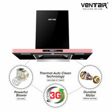 Load image into Gallery viewer, Rose Gold Auto Clean Chimney (Motion Sensor, 90cm,1600 m3h, Reversed Baffle Filter)