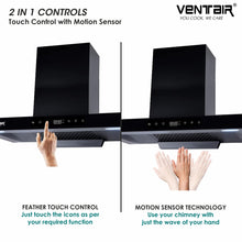 Load image into Gallery viewer, Peace BLDC Silent Smart Autoclean Chimney (9 Speed Controls, BLDC Technology, 1650 m3/hr)