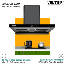 Load image into Gallery viewer, Platinum BLDC Silent Smart Autoclean Chimney (9 Speed Controls, BLDC Technology, 1890 m3/hr)