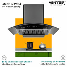 Load image into Gallery viewer, Quiet 90 BLDC Silent Smart Autoclean Chimney (90 cm, 9 Speed Controls, BLDC Technology, 1650 m3/hr)