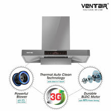 Load image into Gallery viewer, Emerald 90 BLDC Silent Autoclean Chimney (Gray, 9 Speed Controls, BLDC Technology, 1890 m3/hr)