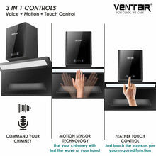 Load image into Gallery viewer, Seven Eleven Voice Enabled Chimney (Smart Auto Clean , 90cm,1600 m3h, Filterless)