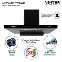 Load image into Gallery viewer, Gentle 90 BLDC Super Silent Smart Autoclean Chimney (90 cm, 9 Speed Controls, BLDC Technology, 1600 m3/hr)