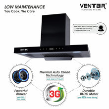 Load image into Gallery viewer, Peace BLDC Silent Smart Autoclean Chimney (9 Speed Controls, BLDC Technology, 1650 m3/hr)