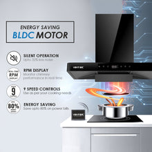 Load image into Gallery viewer, Emerald DLX 90 BLDC Silent Smartclean Chimney (9 Speed Controls, BLDC Technology, 1890 m3/hr)