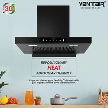 Load image into Gallery viewer, Tulip 70 Auto Clean Chimney (Motion Sensor, 70cm, 1250 m3h, Filterless Technology)