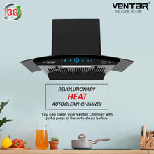 Load image into Gallery viewer, Cherry 90 Auto Clean Chimney (Motion Sensor, 90cm, 1400 m3h, Filterless Technology)